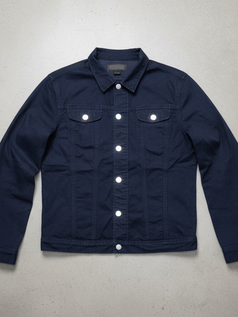 📌 Craft + Flow Navy Trucker Jacket XL - Picture 2 of 9